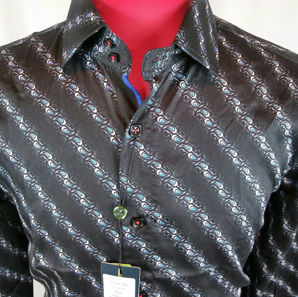 Bespoke Modern Fit Shirt Black Birdseye Design L